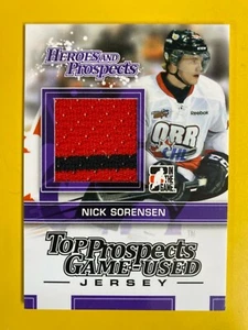 D55855 13-14 ITG Heroes and Prospects Top Prospects Jersey #TPM26 Nick Sorensen - Picture 1 of 1
