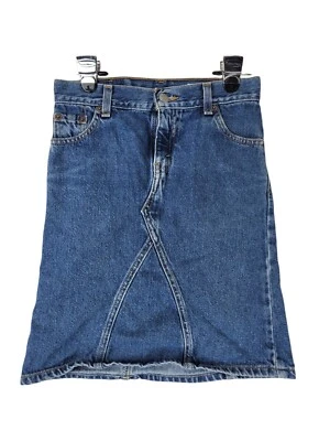 Vtg Levi's 90s Pencil Skirt Womens 2 Blue Denim Medium Wash Red Tab Y2K - Image 1 of 4