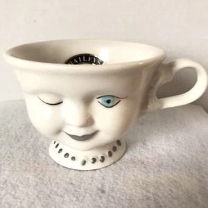 Baileys Winking Girl Pedestal Mug Porcelain Coffee Cup Helen Hunt (BC) - Picture 1 of 5