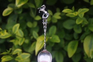 Italy Style Solid Silver Spoon 800 Italian 10g Horse Stallion Ornate Gift Europe - Picture 1 of 12