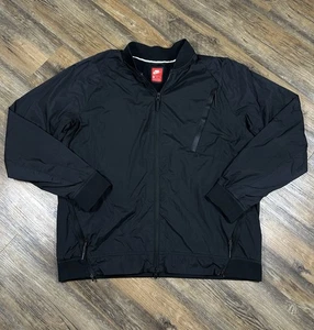 Nike Jacket Men's Size XL Sportwear Tech Hypermesh Varsity Black Windbreaker - Picture 1 of 16