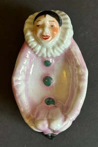 Vintage Pierrot Ceramic Clown Trinket Ring Dish Made in Japan 4.5 Inches - Picture 1 of 8