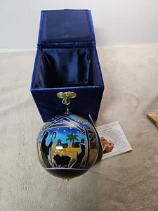 Pier 1 Li Bien Christmas Ornament 4" Nativity Manger Wise Men Handpainted 2015 - Picture 1 of 12
