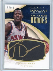 JOE DUMARS 2013-14 PANINI IMMACULATE COLL. BASKETBALL Autograph AUTO CARD 4/60 - Picture 1 of 2