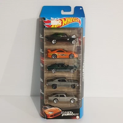 Hot Wheels 2023 Fast And Furious 5 Pack Supra Dodge Mustang Chevelle Aston DB5 - Image 1 of 4