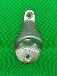 Vintage Progressus Bierdeckel Metall Flaschenöffner Wandhalterung Bar West Germany - Bild 1 von 2