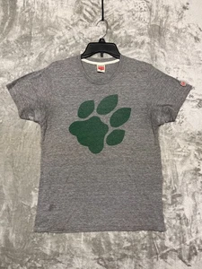 Vintage HOMAGE Ohio University Gray Green Paw Print T-Shirt Men's Medium - Picture 1 of 6