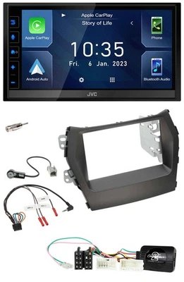 JVC DAB Bluetooth Lenkrad USB 2DIN Autoradio für Hyundai Santa Fe ab 2012 ohne N - Bild 1 von 4