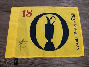 Bandera de golf firmada por Xander Schauffele 2024 The Open Championship 152nd Royal Troon - Imagen 1 de 2