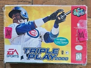 Triple Play 2000 Nintendo 64 N64  Box And Game From Rental Store  - Picture 1 of 14