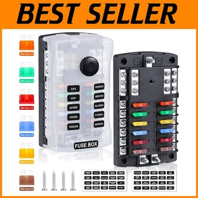 Upgraded 12-Way Blade Fuse Block with LED Indicator - Image 1 of 4