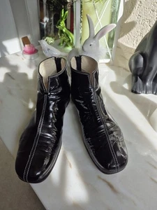 AGL Stiefeletten, 38,5, Schwarzes Lackleder Edel NP 299€ - Bild 1 von 7