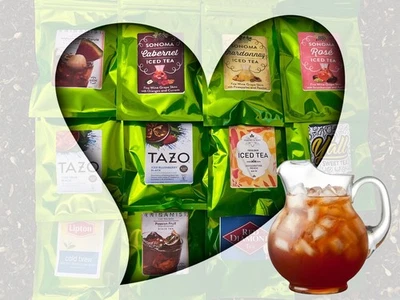 Bolsa de té helado sampler paquete de variedad - 12 variedades "por la jarra" - 8 marcas Foto 1 de 4