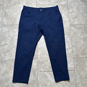 Fabletics Pants Mens 38x30 *38x26.5* Navy Golf Performance Chino - Picture 1 of 9