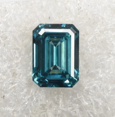 1.43Ct Blue Color Emerald Cut Diamond Lab-Grown Loose Diamond For Wedding Ring - Image 1 of 4