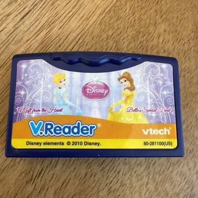 VTech V.Reader Cinderella Belle Game Learning System Princess Disney Cartridge - Image 1 of 2