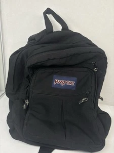 JanSport Cool Student Backpack - Daypack 15" Laptop Sleeve Black EUC - Picture 1 of 6