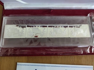 Silberbarren Feinsilber 999er Ag, 4x 2 Oz, 8 Unzen, polierte Platte, China - Bild 1 von 4