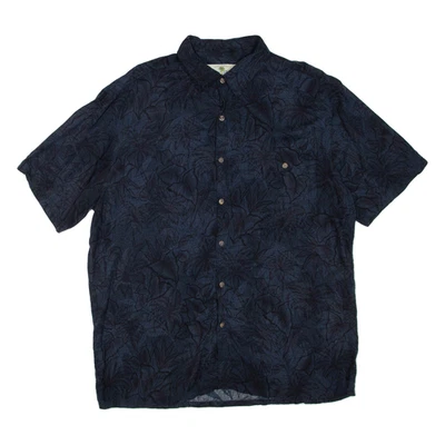 ISLAND SHORES Mens Hawaiian Shirt Blue Floral M - Image 1 of 4