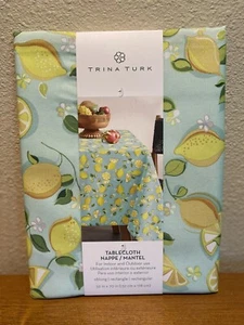 Trina Turk Lemon Tablecloth, 52" x 70" Oblong, Indoor/Outdoor, Lemon Tablecloth - Picture 1 of 9