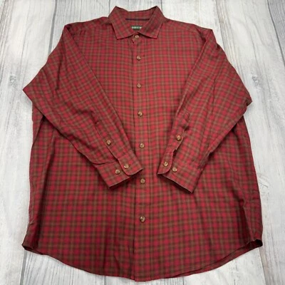Orvis Button Shirt L Large Red Classic Fit Long Sleeve Mens - Image 1 of 4