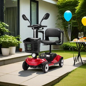 2025 4 Wheels Mobility Scooter Folding Power Wheel Chair Electric Device Compact - Picture 1 of 26