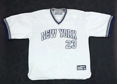 Vintage 212 NYC US Men’s L White New York Yankees #23 Baseball Jersey DISTRESSED - Image 1 of 4