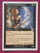 Magic The Gathering 6TH EDITION MISCHIEVOUS POLTERGEIST single black card MTG