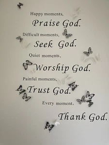 Wall Bible Stickers With Butterfly - Picture 1 of 2