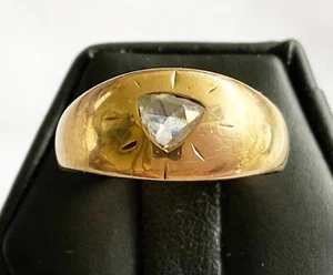 Antique Victorian 10k Rose Cut Diamond Ring - Picture 1 of 6