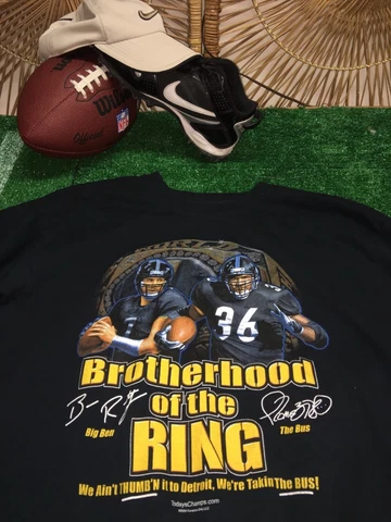Pittsburgh Steelers Brotherhood of the Ring T Shirt Bettis Roethlisberger c15 Cover