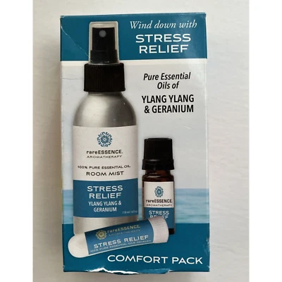 RareESSENCE Aromaterapia Alivio del Estrés Paquete Cómodo Ylang Ylang Geranio Foto 1 de 4