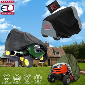 Cubierta de tractor de césped impermeable resistente para montar cortacésped protector de lluvia UV jardín - Imagen 1 de 26
