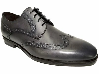 Bruno Magli Men's Bowman Wingtip Oxfords Grey Calf Leather PICK YOUR SIZE  - Image 1 of 4