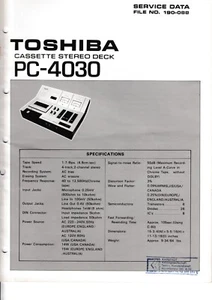 Service Manual-Anleitung für Toshiba PC-4030 - Picture 1 of 1