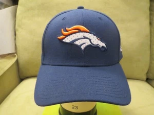 New Era Denver Broncos Azul Marino Calce Flexible Sombrero, Malla Blanca Logotipo de Caballo, Talla L/XL - Imagen 1 de 14