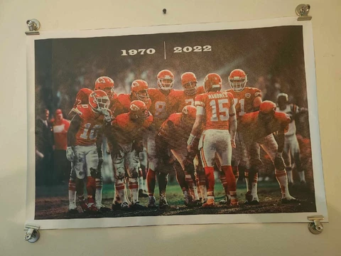 Kansas City Chiefs Canvas Wall Art Poster. Mahomes Cover