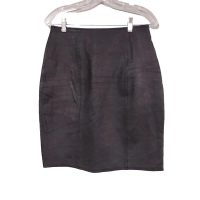 David Benjamin Vintage Leather Skirt Black Mini Pencil Lined Back Zip Size 10 - Image 1 of 4
