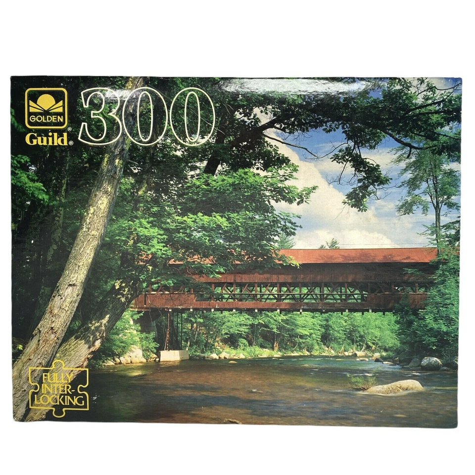 Rompecabezas de 300 piezas Golden Guild de colección PUENTE DE RÍO RÁPIDO NH nuevo ¡SELLADO! Foto 1 de 3