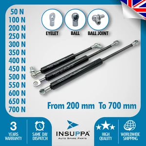 UNIVERSAL GAS STRUT SPRING RAM 50 to 800N Multi Purpose 200 to 700mm Ball Eyelet - Picture 1 of 164