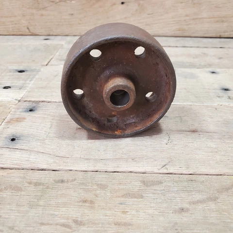 ANTIQUE "3 CAST STEEL WHEEL FOR BARN DOORS OR MOVING CART Cover