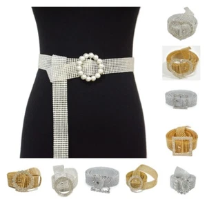 Women Rhinestone Belt Bridal Wedding Dress Strap Diamond Crystal Waist Chain - Bild 1 von 21