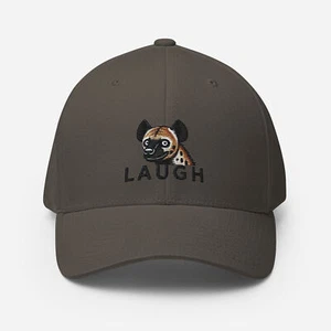 Bestickte Hyäne Wildtiere strukturierte Twill-Kappe, Stretch-Passform Sportmütze  - Bild 1 von 18