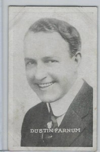 W Card, Kromo Gravure Silent Movie Stars, 1920, Dustin Farnum