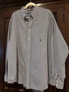 Camisa de vestir NAUTICA para hombre azul/verde a cuadros manga larga logotipo XL 100 % algodón - Imagen 1 de 6