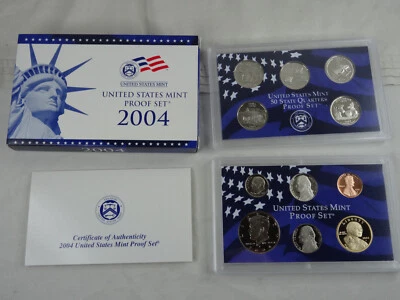 2004-S US Mint Proof Set 11 Coin Set OGP Original Government Packaging COA - Image 1 of 4