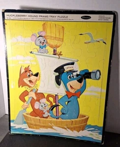 Vintage Huckleberry Hound Whitman Frame Tray Puzzle 1963 - Picture 1 of 5