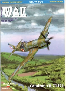 1:33 French WWII Fighter Caudron CR.714C1 Papiermodell + Laser Cut Parts - Bild 1 von 4