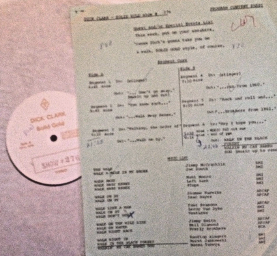 RADIO SHOW: DICK CLARK GOLD 276 WALK! 4 TOPS, LEFT BANKE, VENTURES, ISAAC HAYES - Image 1 of 1