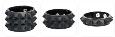 Pulsera Gótica Pirámide Silicona Tachonada Punk Gótico Thrash Rockabilly  Foto 1 de 4